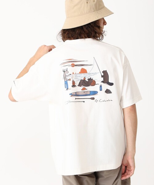 Columbia(コロンビア)の「【限定アート】Jonas Claesson・Columbia/メンズ レイクトゥアベニュー グラフィック ショートスリーブ Tシャツ/コロンビア(Tシャツ/カットソー・メンズ・ピンク/グリーン/ホワイト/ホワイト系その他/ブルー系その他/ネイビー・L/S/M/XL)」の2枚目の写真