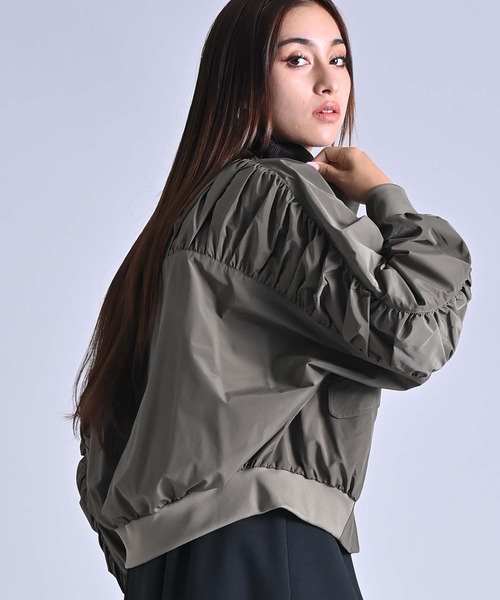 ENFOLD タフタ ギャザー ボリューム ブルゾン　ブラック ENFOLD - ENFOLD タフタ ギャザー ボリューム ブルゾンの通販 by CYCLE