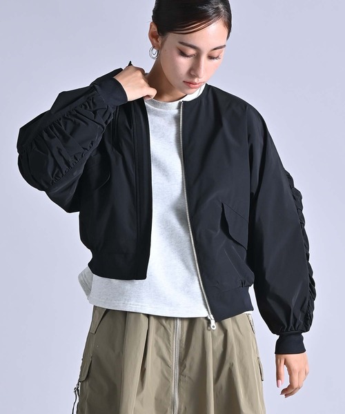 バッグギャザータフタブルゾン（ブルゾン）｜RAW FUDGE（ローファッジ