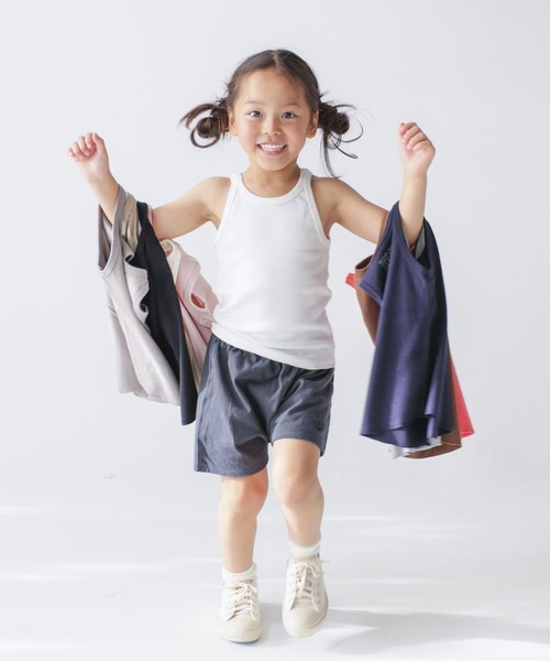 CHERMEL(チャーメル)の「Rib Tank Top(タンクトップ・キッズ・アッシュグレー/ホワイト系その他/コーラルピンク/ブラウン/ラベンダー/ブラック・110/120/130/140/100)」の1枚目の写真