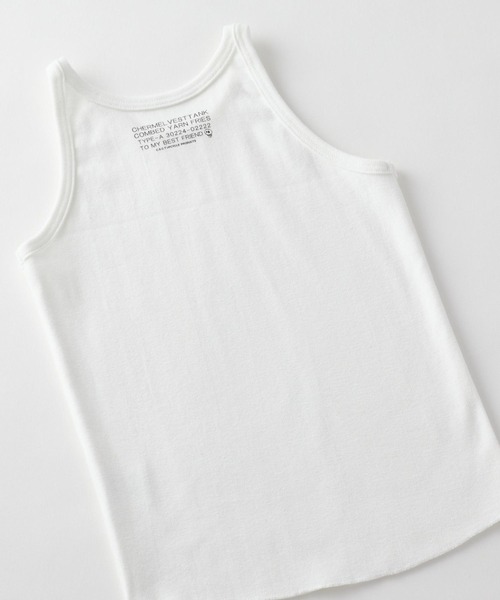 CHERMEL(チャーメル)の「Rib Tank Top(タンクトップ・キッズ・アッシュグレー/ホワイト系その他/コーラルピンク/ブラウン/ラベンダー/ブラック・110/120/130/140/100)」の7枚目の写真