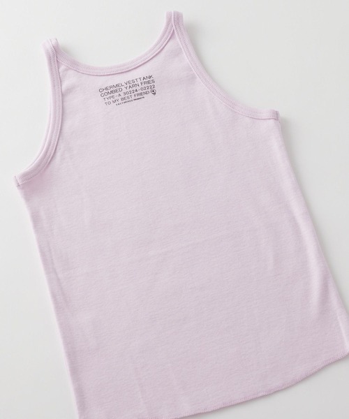 CHERMEL(チャーメル)の「Rib Tank Top(タンクトップ・キッズ・アッシュグレー/ホワイト系その他/コーラルピンク/ブラウン/ラベンダー/ブラック・110/120/130/140/100)」の8枚目の写真