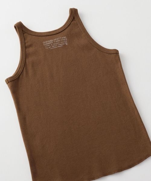 CHERMEL(チャーメル)の「Rib Tank Top(タンクトップ・キッズ・アッシュグレー/ホワイト系その他/コーラルピンク/ブラウン/ラベンダー/ブラック・110/120/130/140/100)」の10枚目の写真
