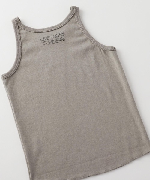 CHERMEL(チャーメル)の「Rib Tank Top(タンクトップ・キッズ・アッシュグレー/ホワイト系その他/コーラルピンク/ブラウン/ラベンダー/ブラック・110/120/130/140/100)」の11枚目の写真