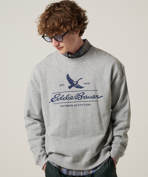 Eddie Bauer(エディーバウアー)の「クラシックロゴ クルースウェット(スウェット・メンズ・ダークオレンジ/杢グレー/チャコール・XL/L/M/S/XXL)」の2枚目の写真