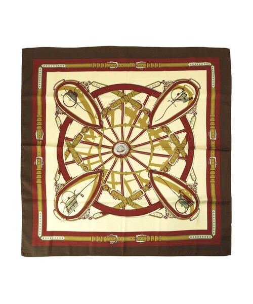 grove（グローブ）の「柄アソート大判スカーフ（バンダナ/スカーフ・レディース・ネイビー/ワイン系1/ネイビー系/ライトベージュ・00）」の4枚目の写真