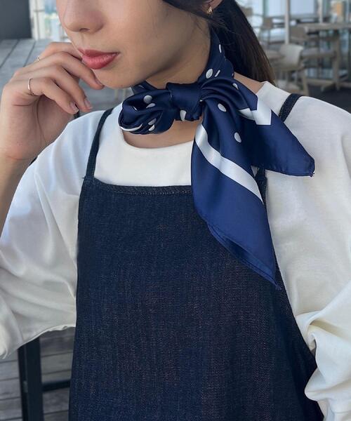 grove（グローブ）の「柄アソート大判スカーフ（バンダナ/スカーフ・レディース・ネイビー/ワイン系1/ネイビー系/ライトベージュ・00）」の16枚目の写真