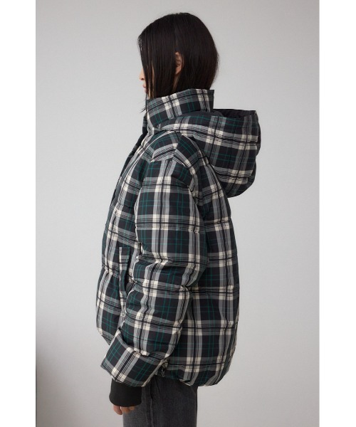 セール】B-HEAT フード付き中綿チェックジャケット（ブルゾン）｜AZUL