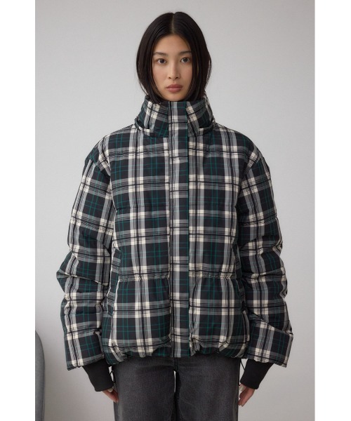 セール】B-HEAT フード付き中綿チェックジャケット（ブルゾン）｜AZUL