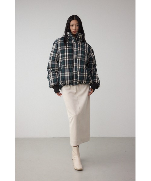 セール】B-HEAT フード付き中綿チェックジャケット（ブルゾン）｜AZUL