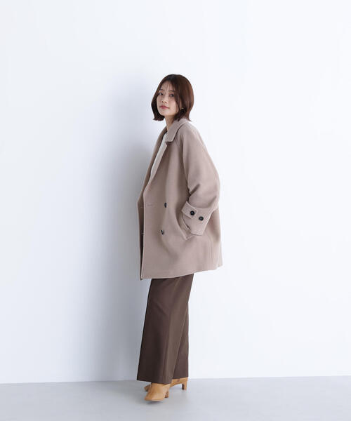 NATURAL BEAUTY BASIC ベージュ ダブルブレストピーコート ◇ダブルブレストフォルムミドルコート（ピーコート）｜NATURAL BEAUTY
