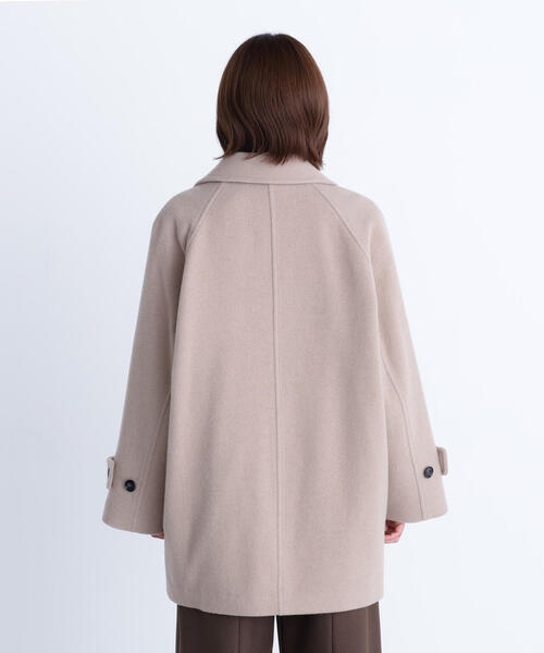 黒 ピーコート ダブルブレスト ◇ダブルブレストフォルムミドルコート（ピーコート）｜NATURAL