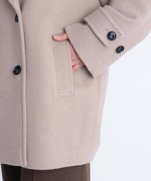 ◇ダブルブレストフォルムミドルコート（ピーコート）｜NATURAL BEAUTY