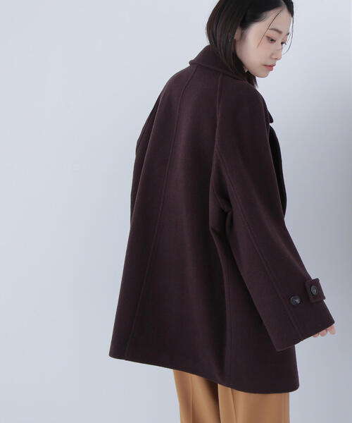 ◇ダブルブレストフォルムミドルコート（ピーコート）｜NATURAL