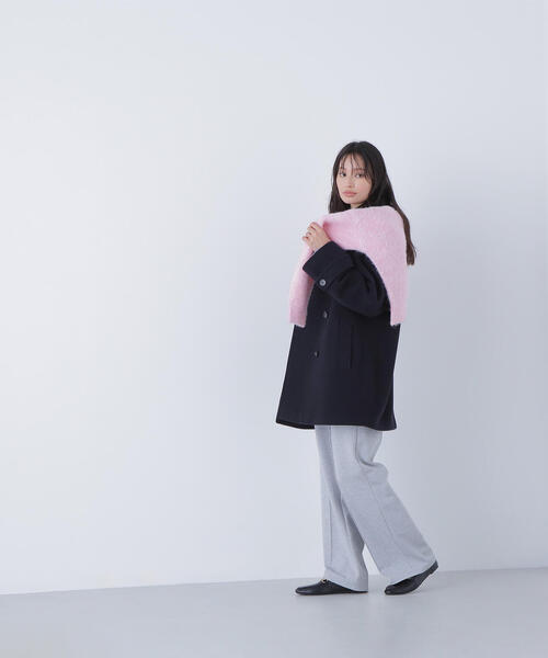 【美品】ダブルブレストフォルムミドルコート ダブルブレストフォルムミドルコート | NATURAL BEAUTY BASIC