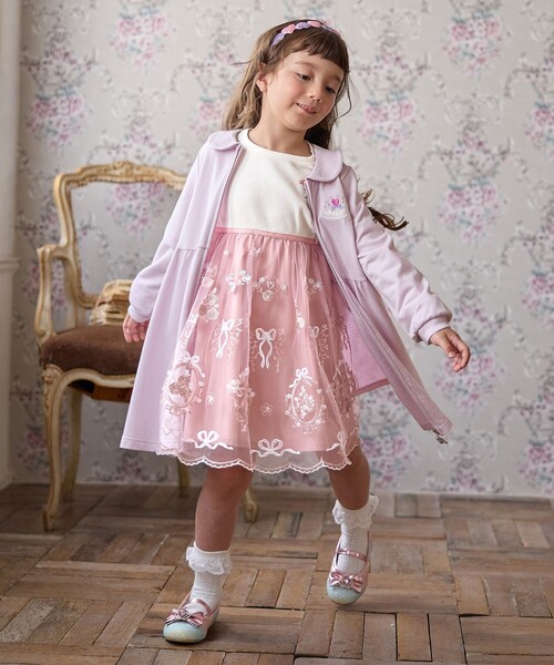 Giambatista Valli 定価30万 刺繍チュールフレアワンピース