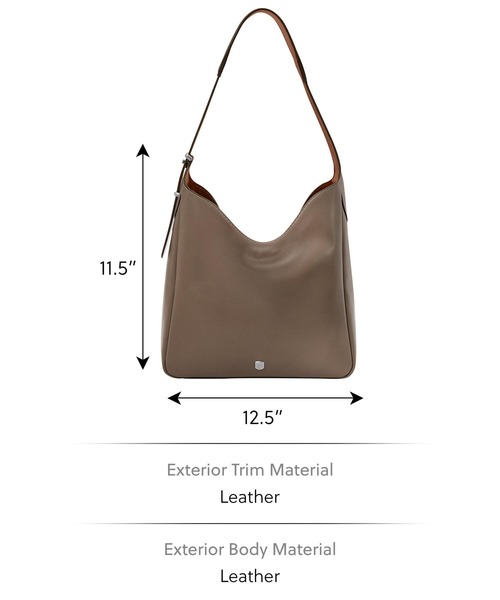 FOSSIL(フォッシル)の「フォッシル ホーボーバッグ レディース レザー グレー スマホ収納可 ZB11091793(ショルダーバッグ・レディース・グレー・FREE)」の6枚目の写真
