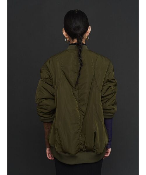 UN3D.（アンスリード）の「MA-1 HALF-ZIP TOP / MA-1ハーフジップトップ（その他トップス・レディース・キャメル/ブラック/カーキ・36/38）」の20枚目の写真