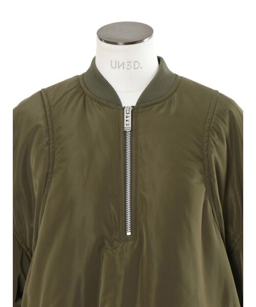 UN3D.（アンスリード）の「MA-1 HALF-ZIP TOP / MA-1ハーフジップトップ（その他トップス・レディース・キャメル/ブラック/カーキ・36/38）」の10枚目の写真