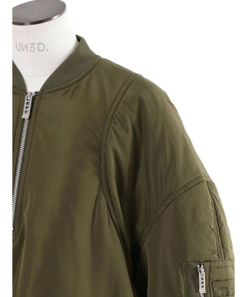 UN3D.（アンスリード）の「MA-1 HALF-ZIP TOP / MA-1ハーフジップトップ（その他トップス・レディース・キャメル/ブラック/カーキ・36/38）」の11枚目の写真