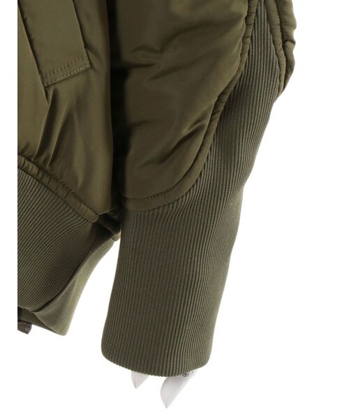 UN3D.（アンスリード）の「MA-1 HALF-ZIP TOP / MA-1ハーフジップトップ（その他トップス・レディース・キャメル/ブラック/カーキ・36/38）」の12枚目の写真