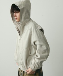 Short-Length Duck Canvas Hooded Blouson / ショート丈ダックフーデッドブルゾン