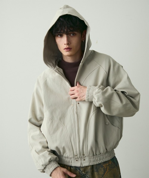 セール】Short-Length Duck Canvas Hooded Blouson / ショート丈ダック