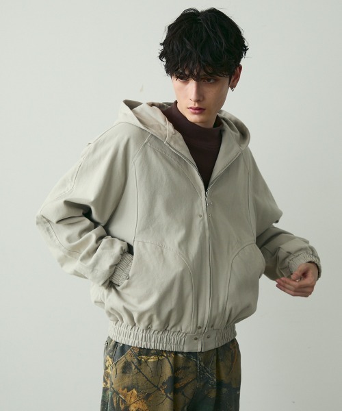 セール】Short-Length Duck Canvas Hooded Blouson / ショート丈ダック