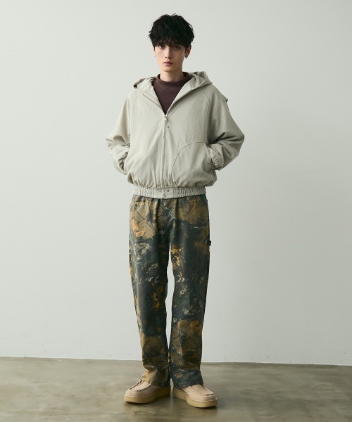 Shoowtime（ショウタイム）の「Short-Length Duck Canvas Hooded Blouson / ショート丈ダックフーデッドブルゾン（ブルゾン・メンズ・アイボリー/ブラック・MEDIUM/LARGE/X-LARGE）」の14枚目の写真