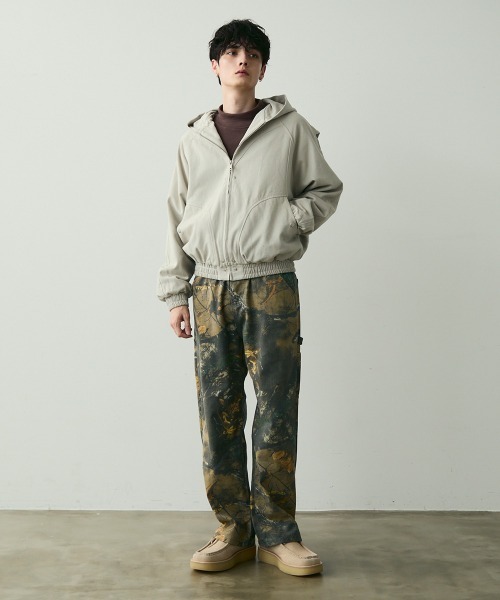 Shoowtime（ショウタイム）の「Short-Length Duck Canvas Hooded Blouson / ショート丈ダックフーデッドブルゾン（ブルゾン・メンズ・アイボリー/ブラック・MEDIUM/LARGE/X-LARGE）」の15枚目の写真