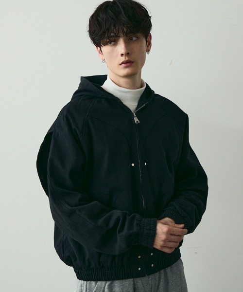 セール】Short-Length Duck Canvas Hooded Blouson / ショート丈ダック