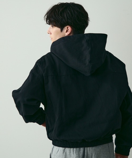 セール】Short-Length Duck Canvas Hooded Blouson / ショート丈