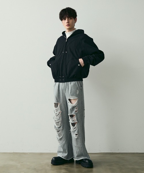 セール】Short-Length Duck Canvas Hooded Blouson / ショート丈ダック