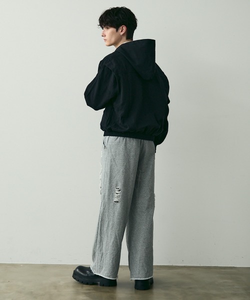セール】Short-Length Duck Canvas Hooded Blouson / ショート丈