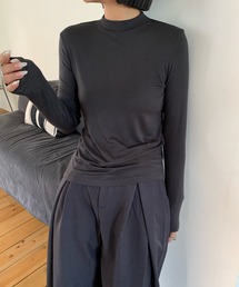 オフネック ベーシック 長袖 カット トップス