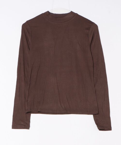 Lace Ladies(レースレディース)の「オフネック ベーシック 長袖 カット トップス(Tシャツ/カットソー・レディース・ブラック/ダークグレー/ブラウン/ライトグレー・FREE)」の14枚目の写真