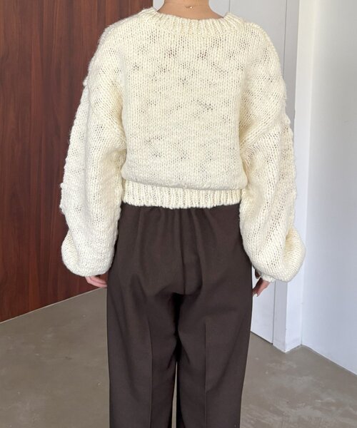 gemeil（ジェムイル）の「【LE'MAGE×gemeilコラボ】スラブカーディガン(MO-320)（ニット/セーター・レディース・ブラウン/ブラック/オフホワイト・FREE）」の17枚目の写真