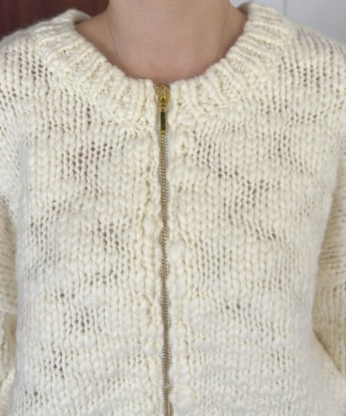 gemeil（ジェムイル）の「【LE'MAGE×gemeilコラボ】スラブカーディガン(MO-320)（ニット/セーター・レディース・ブラウン/ブラック/オフホワイト・FREE）」の18枚目の写真