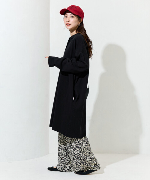 FREAK'S STORE（フリークスストア）の「限定展開　USA コットン ヘンリーネック ミニ ワンピース（ワンピース・レディース・ブラウン/ワインレッド/ブラック/ナチュラル/ネイビー・ﾌﾘ-）」の22枚目の写真