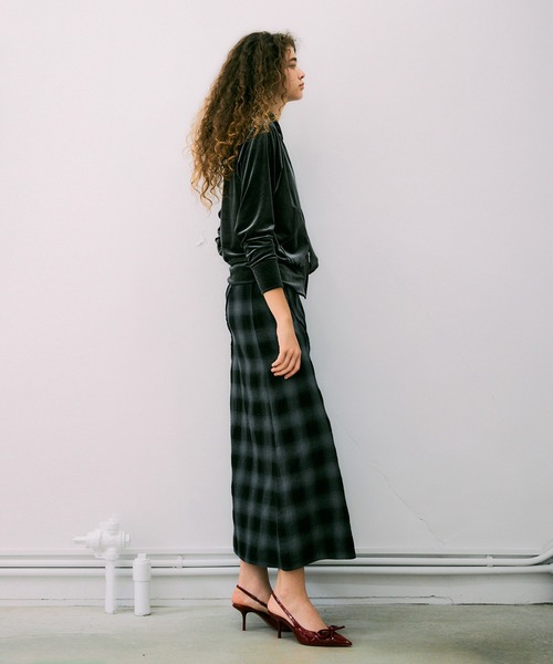 NOISE MAKER(ノイズメーカー)の「チェックロングスカート【MADE IN JAPAN】(スカート・レディース・レッド系/ブラック系その他・36/38)」の6枚目の写真