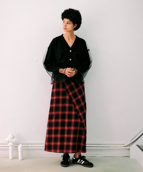 NOISE MAKER(ノイズメーカー)の「チェックロングスカート【MADE IN JAPAN】(スカート・レディース・レッド系/ブラック系その他・36/38)」の14枚目の写真