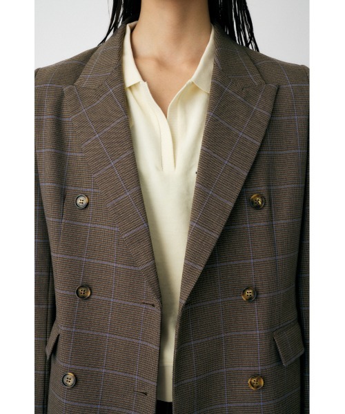 MOUSSY（マウジー）の「PLAID FIT ジャケット（テーラードジャケット・レディース・チャコールグレー/ブラウン・FREE）」の19枚目の写真