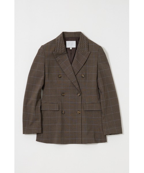 MOUSSY（マウジー）の「PLAID FIT ジャケット（テーラードジャケット・レディース・チャコールグレー/ブラウン・FREE）」の5枚目の写真