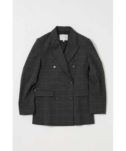 MOUSSY（マウジー）の「PLAID FIT ジャケット（テーラードジャケット・レディース・チャコールグレー/ブラウン・FREE）」の12枚目の写真