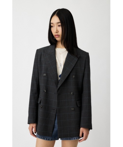MOUSSY（マウジー）の「PLAID FIT ジャケット（テーラードジャケット
