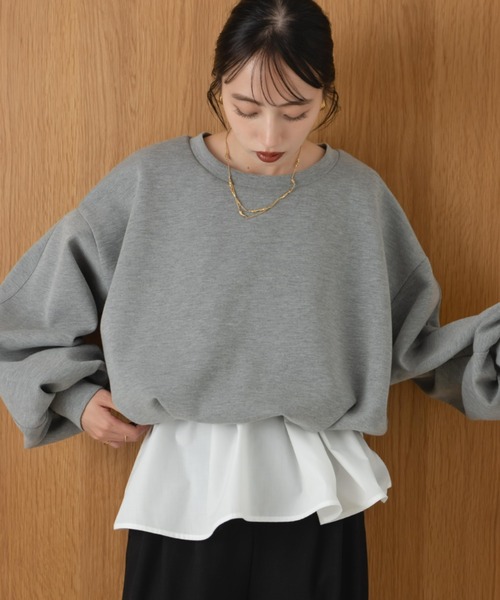hinari ボンディングショートスウェット　アイボリー　タグ付き　新品未開封 hinari（ヒナリ）の「ボンディングショートスウェット（スウェット