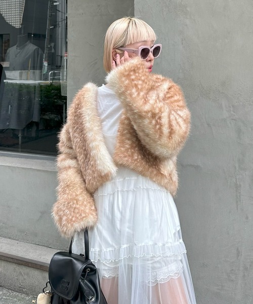 ふわっふわの鹿柄ブルゾン（ブルゾン）｜Alley Tokyo（アリー