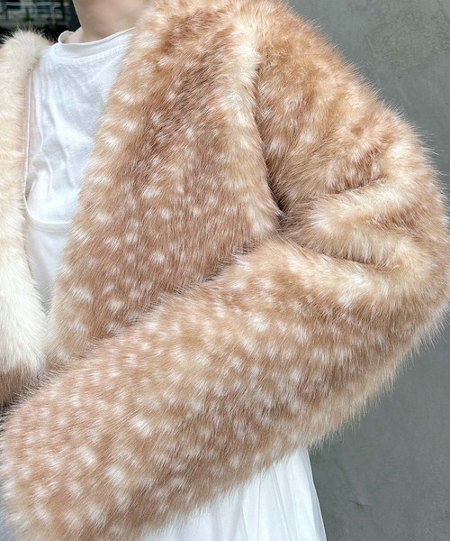 ふわっふわの鹿柄ブルゾン（ブルゾン）｜Alley Tokyo（アリー