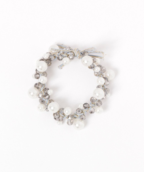 LAKOLE（ラコレ）の「パールリボンヘアゴム / 594257（ヘアゴム・レディース・ピンク/ネイビー/ブルー・FREE）」の3枚目の写真