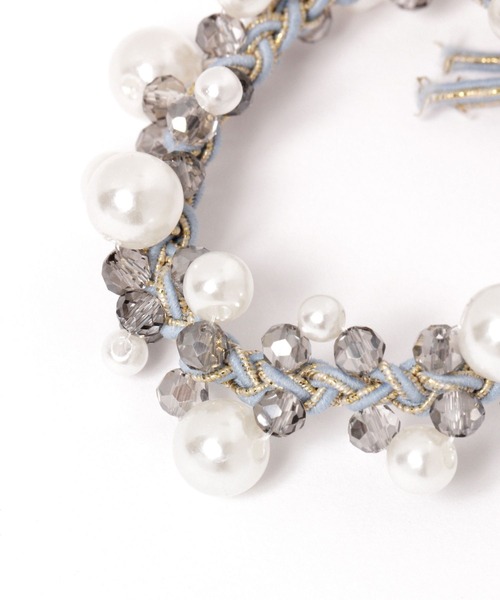 LAKOLE（ラコレ）の「パールリボンヘアゴム / 594257（ヘアゴム・レディース・ピンク/ネイビー/ブルー・FREE）」の4枚目の写真